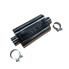 Load image into Gallery viewer, Kooks 3in Oval Clamp In Center/Center Muffler 12in Long Body Polished Stainless Steel