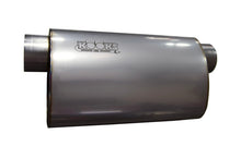Load image into Gallery viewer, Kooks 3in Oval Offset/Offset (Same Side) Muffler 14in Long Body Stainless Steel