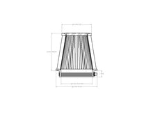 Load image into Gallery viewer, aFe POWER Universal Clamp-On Air Filter w/ D2 Dura-Dry Media - 5in F x 6.5in B x 4.75in T x 6in H