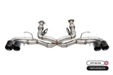 Corsa 2020-2025 Chevrolet Corvette C8 RWD 3in Track Cat-Back Delete Exhaust w/4.5in CF Black PVDTips