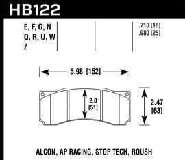 Hawk Stoptech ST-60 Caliper HP+ Street Brake Pads