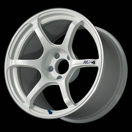 Advan RG-4 18x9.5 +38 5x120 Racing White Metallic and Ring Wheel