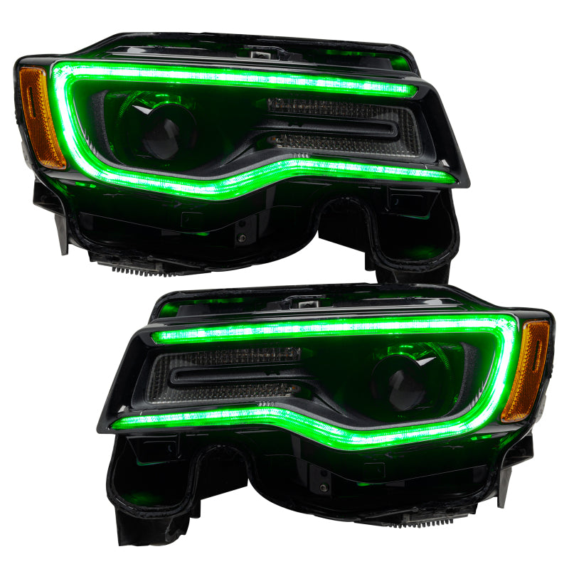 Oracle 14-21 Jeep Grand Cherokee Dynamic Headlight DRL Upgrade Kit - ColorSHIFT - Dynamic NO RETURNS