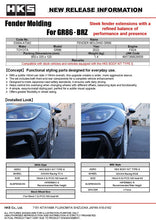 Load image into Gallery viewer, HKS 2022+ Toyota GR86 / Subaru BRZ Fender Molding Kit