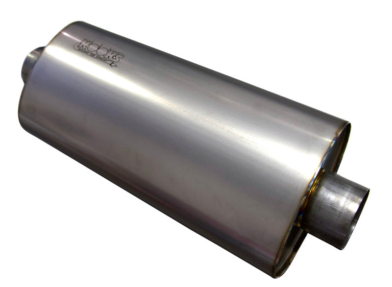 Kooks 3in Oval Center/Center Muffler 18in Long Body Polished Stainless Steel