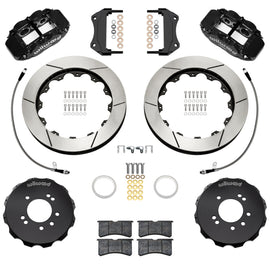 Wilwood 95-98 Nissan Skyline Superlite 6R Front BBK w/ 12.88in Slotted Rotors & Flexlines - Black