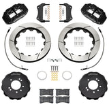 Wilwood 95-98 Nissan Skyline Superlite 6R Front BBK w/ 12.88in Slotted Rotors & Flexlines - Black