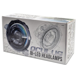 Oracle Oculus Bi-LED Projector Headlights for Jeep JL/Gladiator JT - Satin Silver - 5500K NO RETURNS