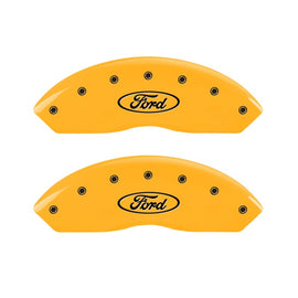 MGP 2 Caliper Covers Engraved Front Oval Logo/Ford Yellow Finish Blk Char 2011 Ford Focus