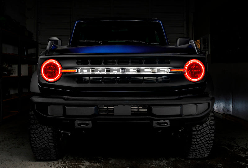 Oracle 21-22 Ford Bronco Headlight Halo Kit w/DRL Bar - Base Headlights -w/2.0 Controller NO RETURNS