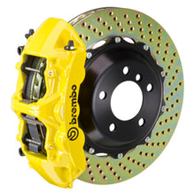 Load image into Gallery viewer, Brembo 03-06 G35 Sedan/G35 Coupe/03-08 350Z Fr GT BBK 6Piston Cast 380x32 2pc Rotor Drilled- Yellow