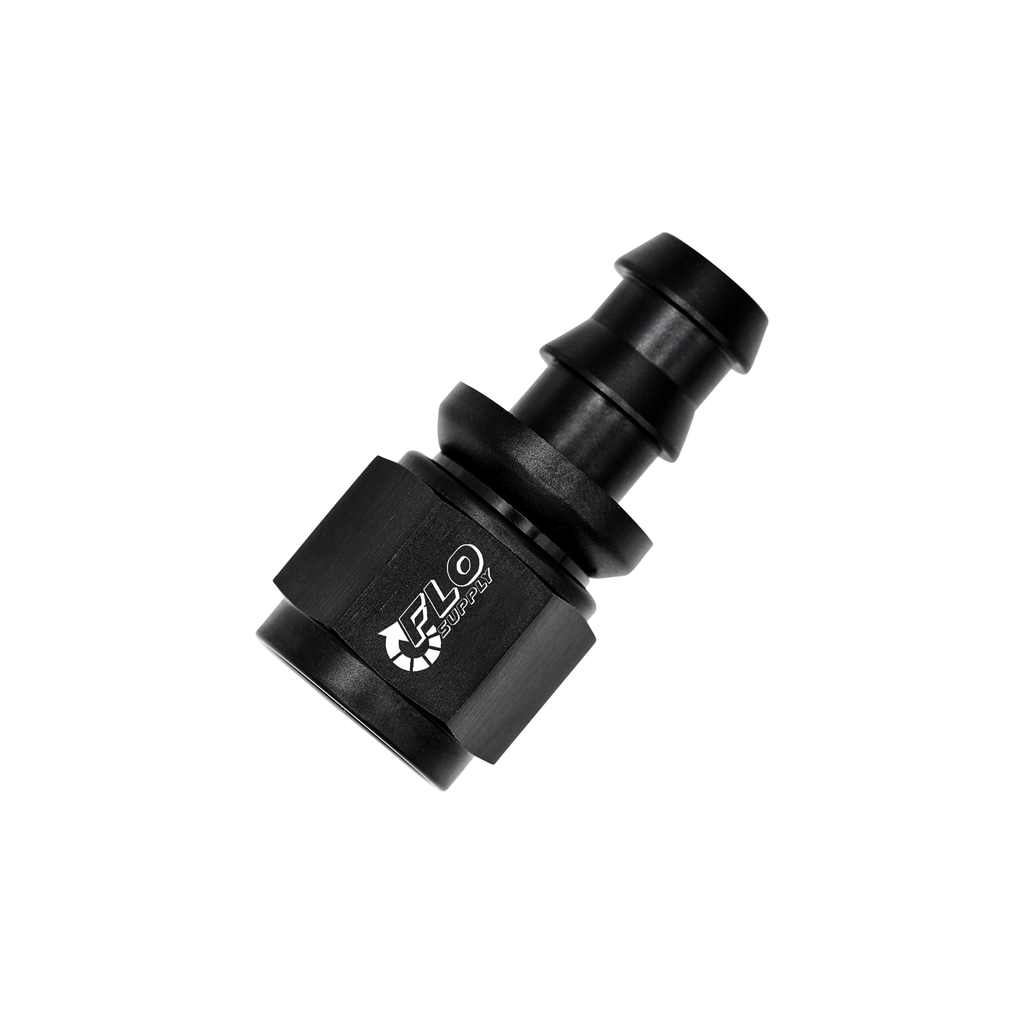 Flo Supply 8AN Push-On Straight Swivel Hose End