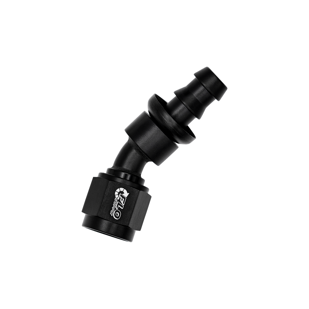 Flo Supply 4AN Push-On 30 Degree Swivel Hose End