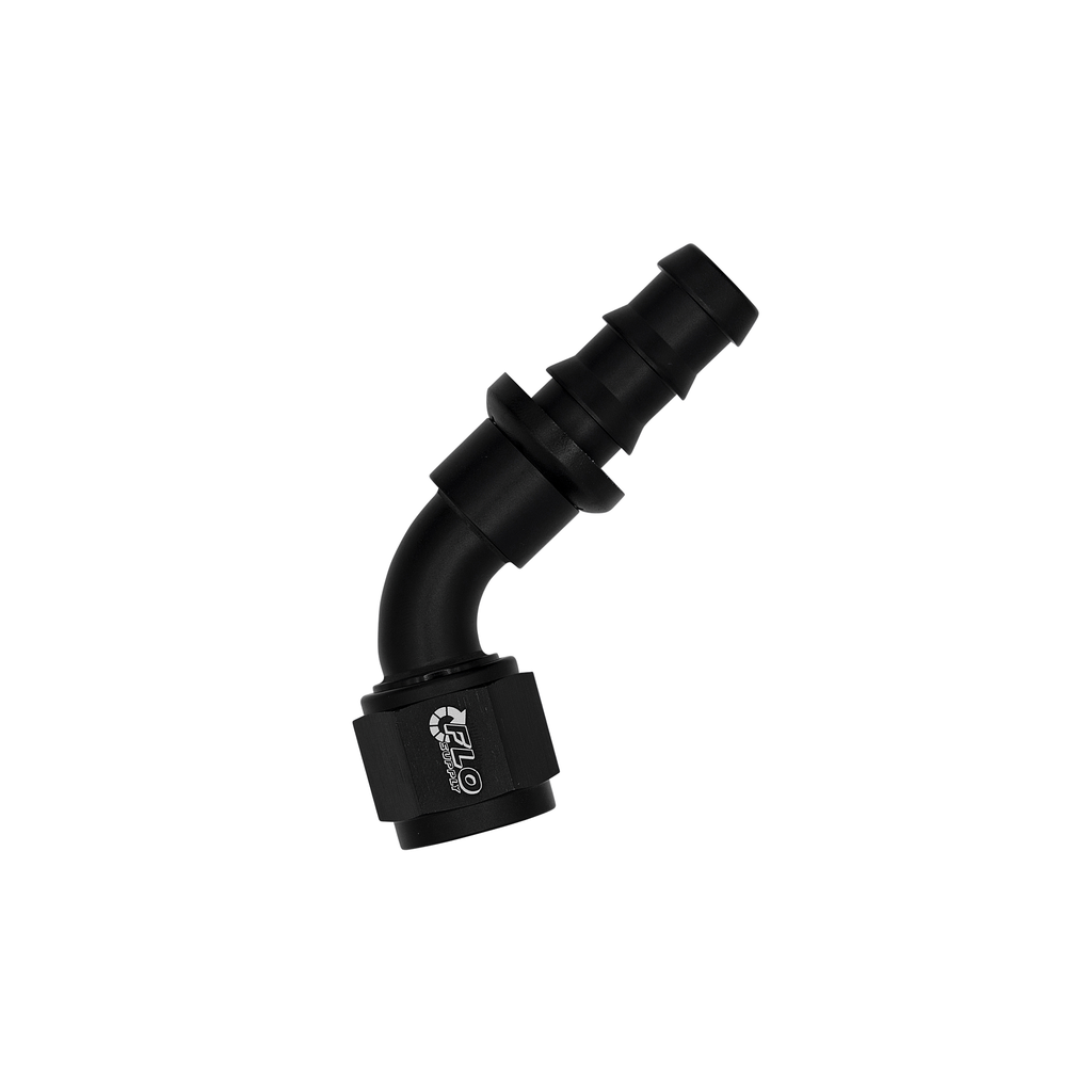 Flo Supply 4AN Push-On 60 Degree Swivel Hose End