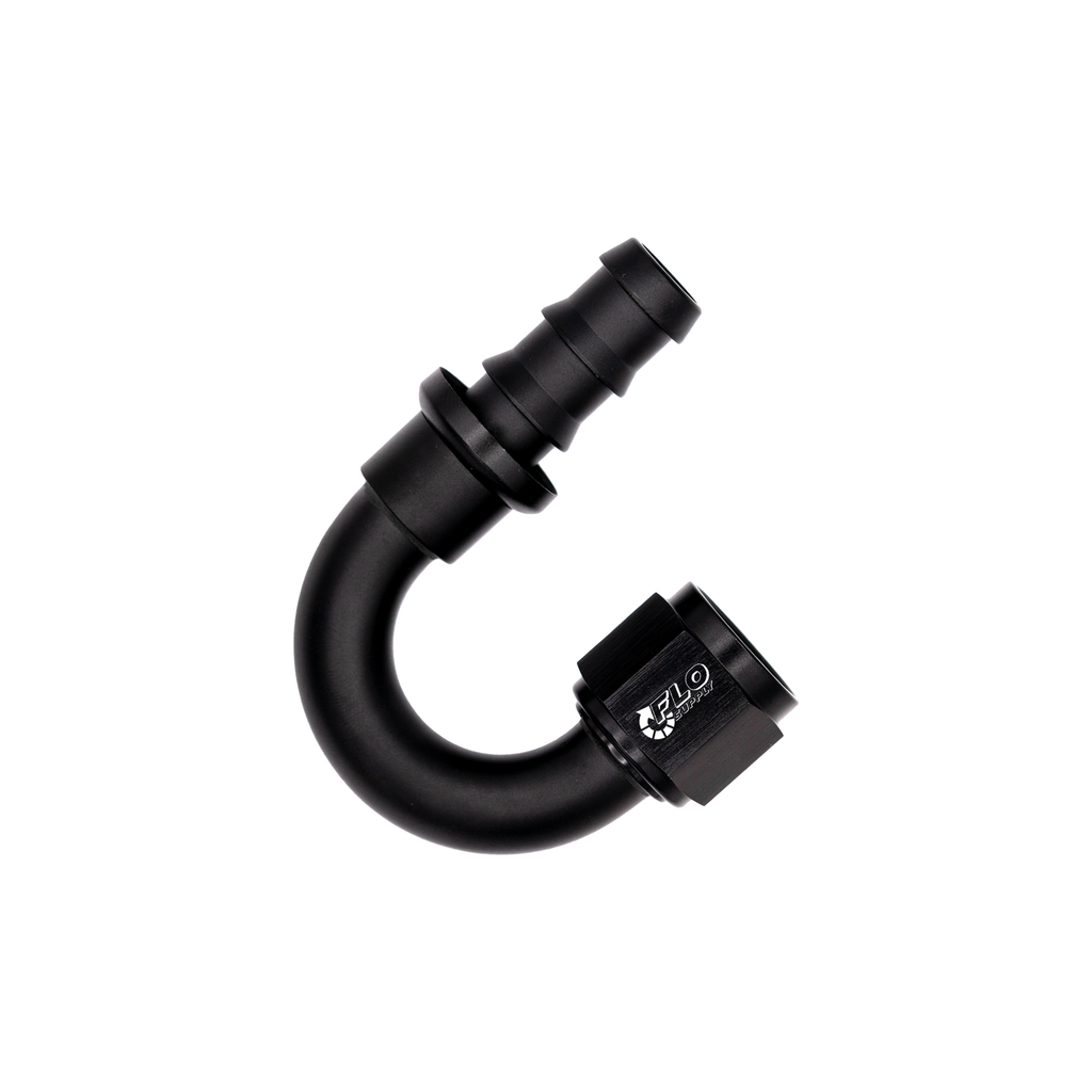 Flo Supply 8AN Push-On 180 Degree Swivel Hose End