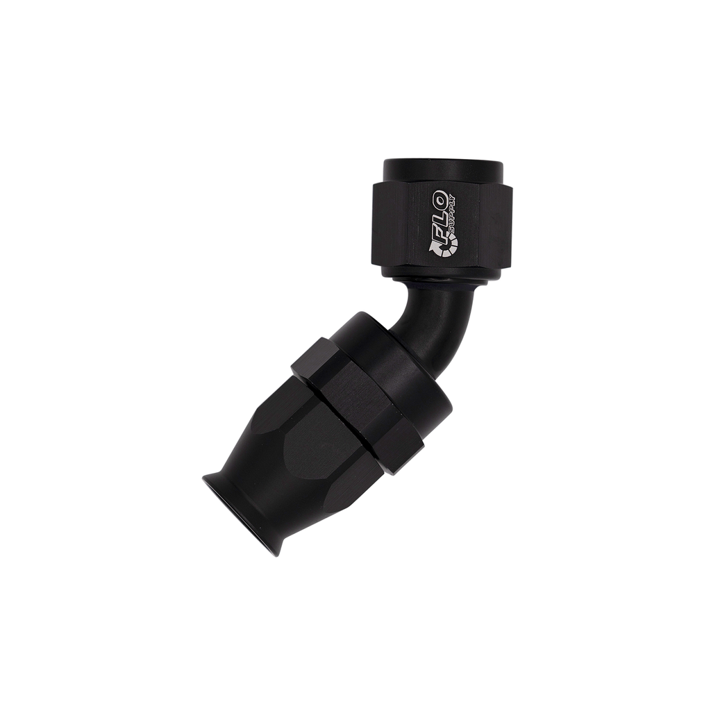 Flo Supply 12AN PTFE 45 Degree Swivel Hose End