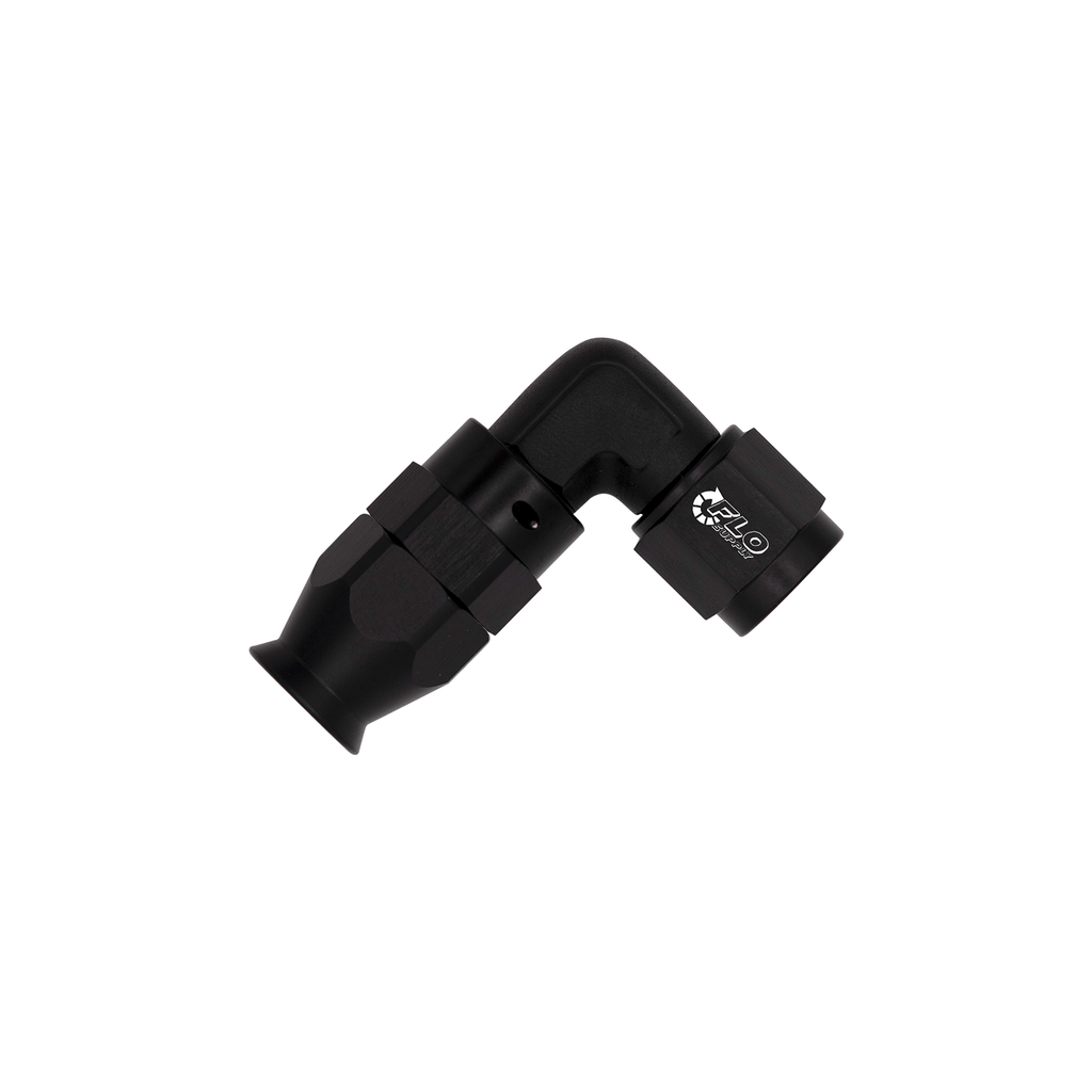Flo Supply 3AN PTFE 90 Degree Swivel Forged Hose End