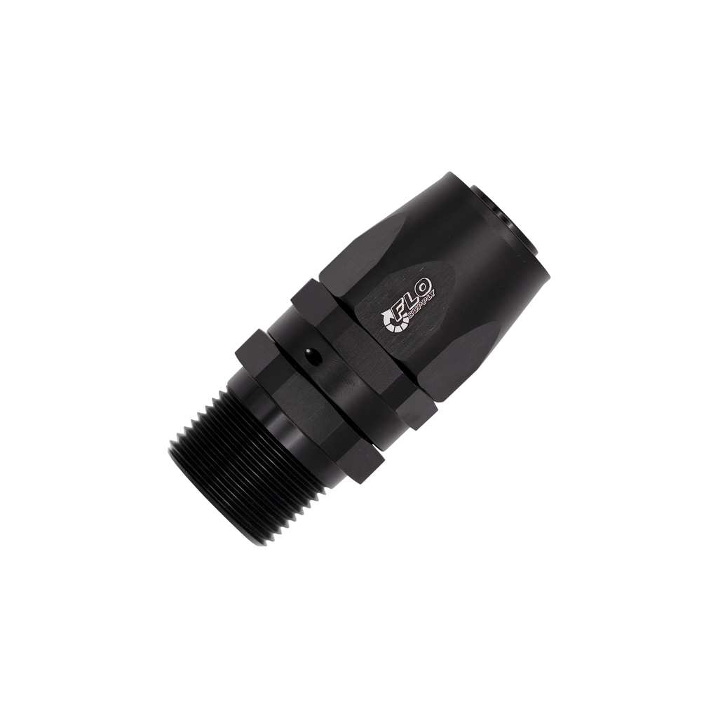 Flo Supply 3/8" NPT To 10AN EZ Connect Forged Straight Swivel Forged Hose End