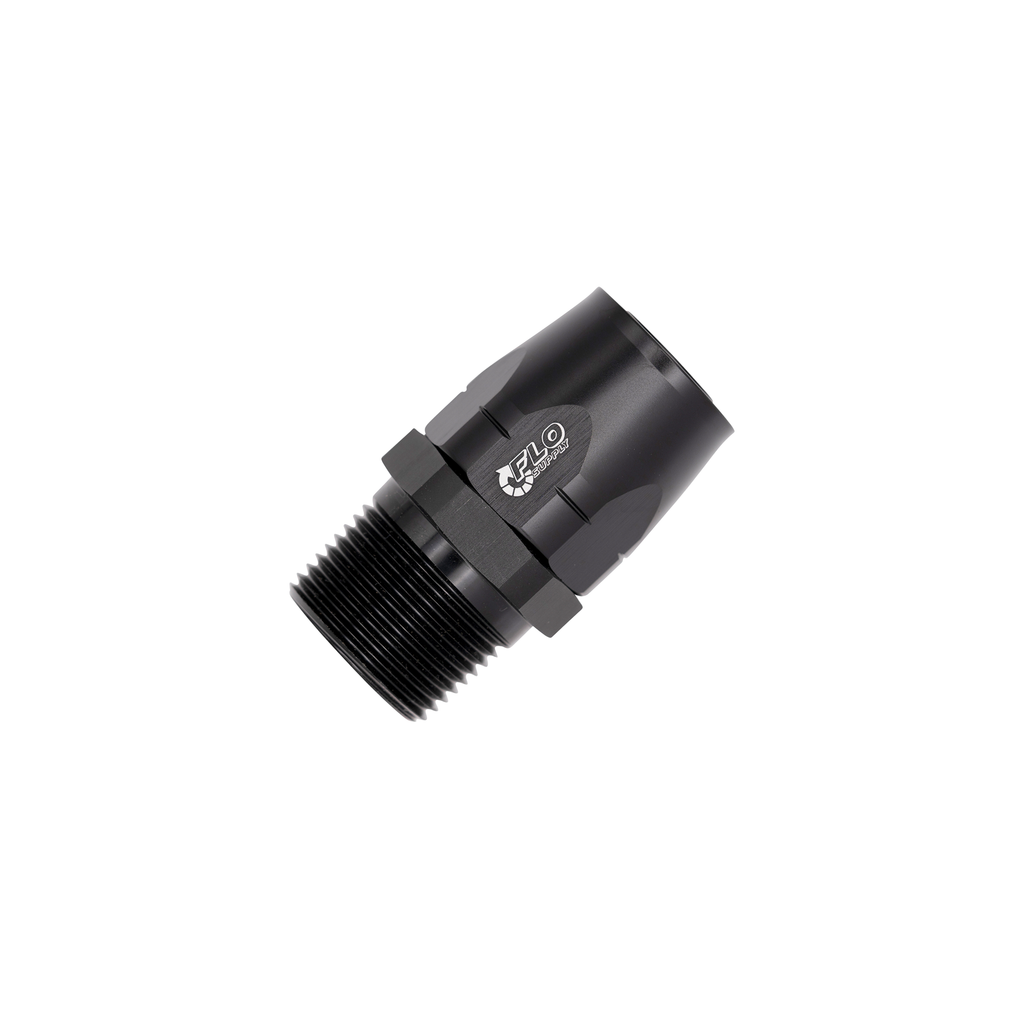 Flo Supply 3/8" NPT To 10AN Cutter Forged Straight Swivel Forged Hose End
