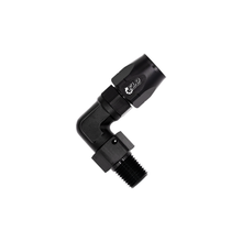 Load image into Gallery viewer, Flo Supply 3/8" NPT To 6AN Cutter Forged 90 Degree Swivel Forged Hose End