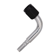 Load image into Gallery viewer, Flo Supply 4AN 90 Degree Hose End Assembly - Black Tube Nut