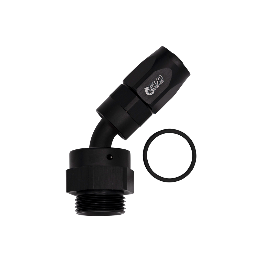 Flo Supply M22 ORB 45 Degree To 8AN EZ Connect Hose End