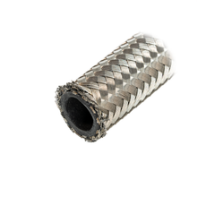 Load image into Gallery viewer, Flo Supply 4AN Stainless Steel Braided Hose - Synthetic Rubber Liner