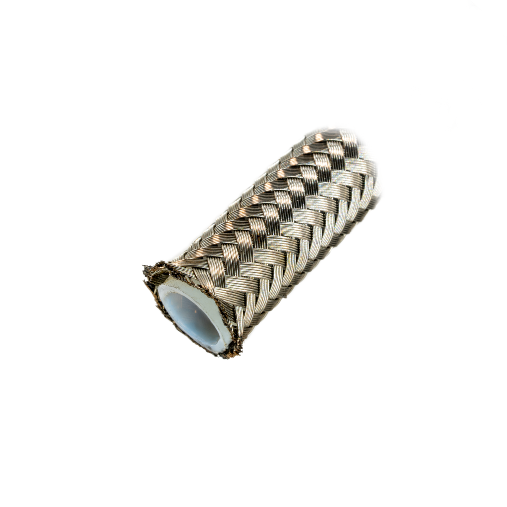 Flo Supply 3AN Stainless Steel Braided Hose - PTFE Liner