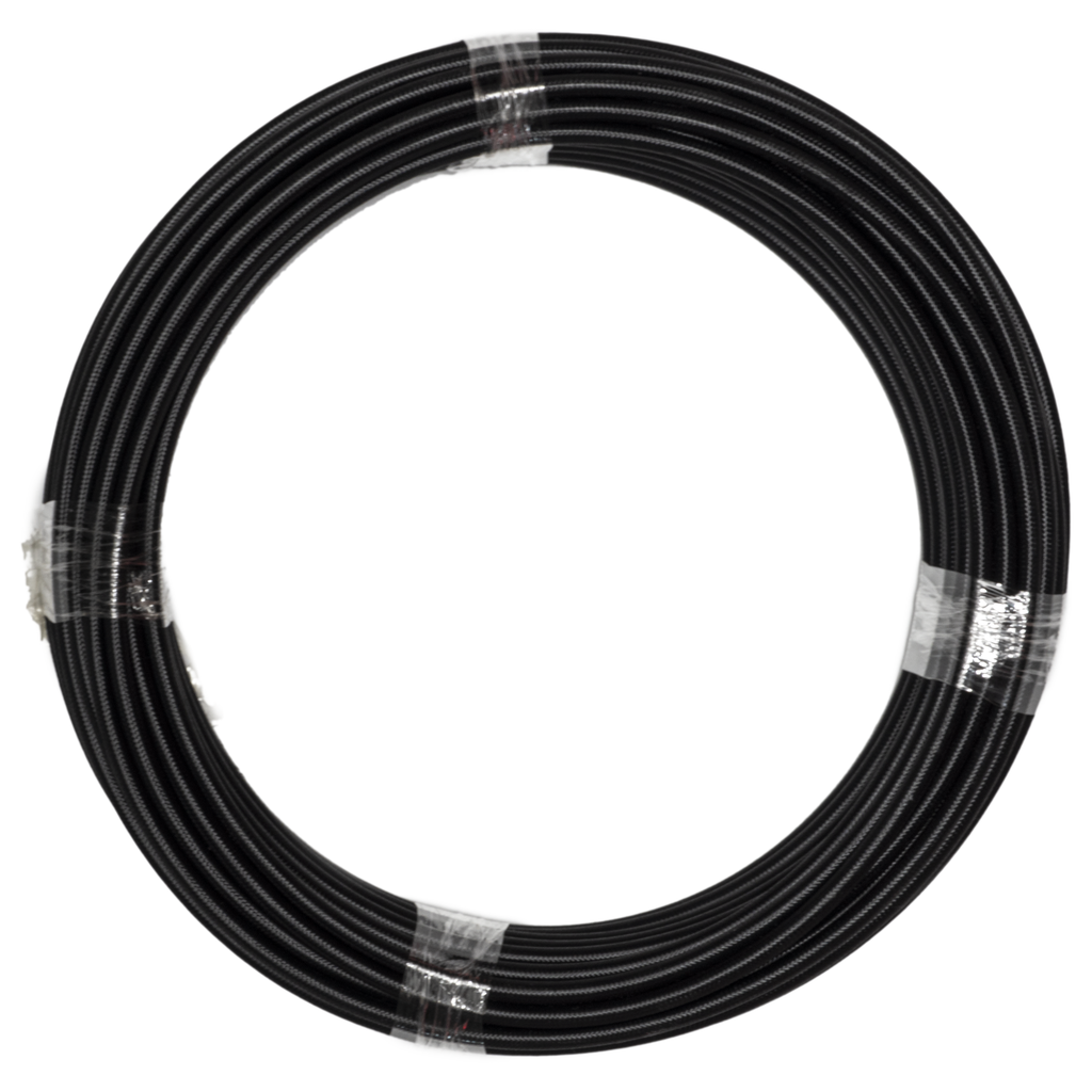 Flo Supply 12AN Black Nylon Covered Stainless Steel Braided Hose - PTFE Liner