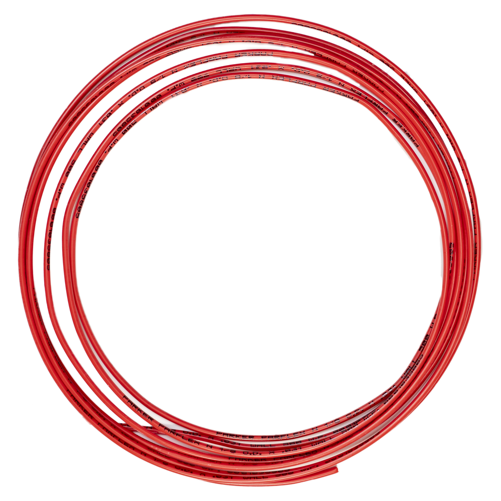 Flo Supply Red Nylon Hose - 1/16" ID, 1/8" OD, 1/32" Wall
