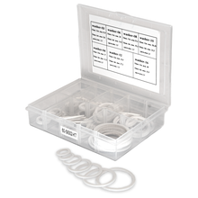 Load image into Gallery viewer, Flo Supply Teflon Washer Set - 10 each of 3AN, 4AN, 6AN, 8AN, 10AN, 12AN, 16AN