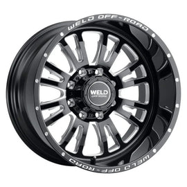 Weld Slingblade 20x9 / 8x180 BP / 0 Offset / 5 BS / 124.3 Bore Gloss Black Milled Wheel