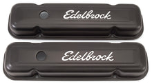 Load image into Gallery viewer, Edelbrock Valve Cover Signature Series Pontiac 1962-1979 301-455 CI V8 Low Black