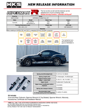 Load image into Gallery viewer, HKS Hipermax R DB42 Full Kit
