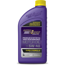 Load image into Gallery viewer, Royal Purple Premium Synthetic High Performance Euro Formula 5W40 Motor Oil - 1 Quart