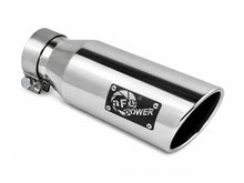 Load image into Gallery viewer, aFe MACH Force-Xp 304 Stainless Steel Clamp-on Exhaust Tip Polished 3in Inletx4-1/2in Outletx12in L