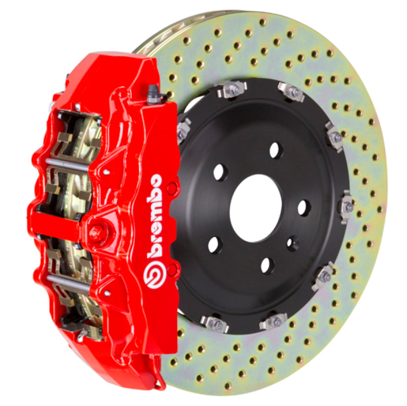 Brembo 02-08 G500/03-04 G55/09-18 G550 Front GT BBK 8 Piston Cast 365x34 2pc Rotor Drilled- Red