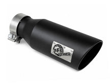 Load image into Gallery viewer, aFe MACH Force-Xp 304 Stainless Steel Clamp-on Exhaust Tip Black 3in Inletx4-1/2in Outletx12in L