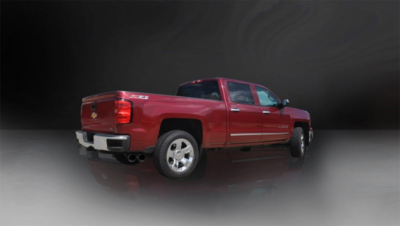 Corsa 2014-19 Sierra/Silverado 1500 Crew/Dbl / Short/Std. Bed 6.2L V8 Black Sport Single SideCB Exht