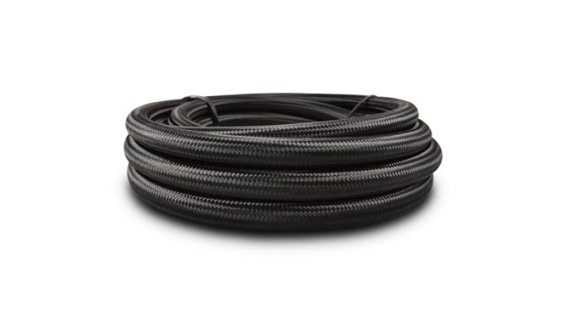 Vibrant -16 AN Black Nylon Braided Flex Hose .89in ID (50 foot roll)