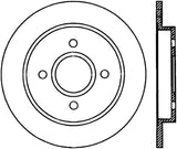 StopTech Power Slot 14-19 Ford Fiesta / 01-07 Ford Focus Slotted Left Rear Cryo Rotor