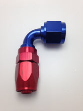 Load image into Gallery viewer, Fragola -10AN Nut x -12AN Hose 90 Degree Reducing Hose End - Blue/Red
