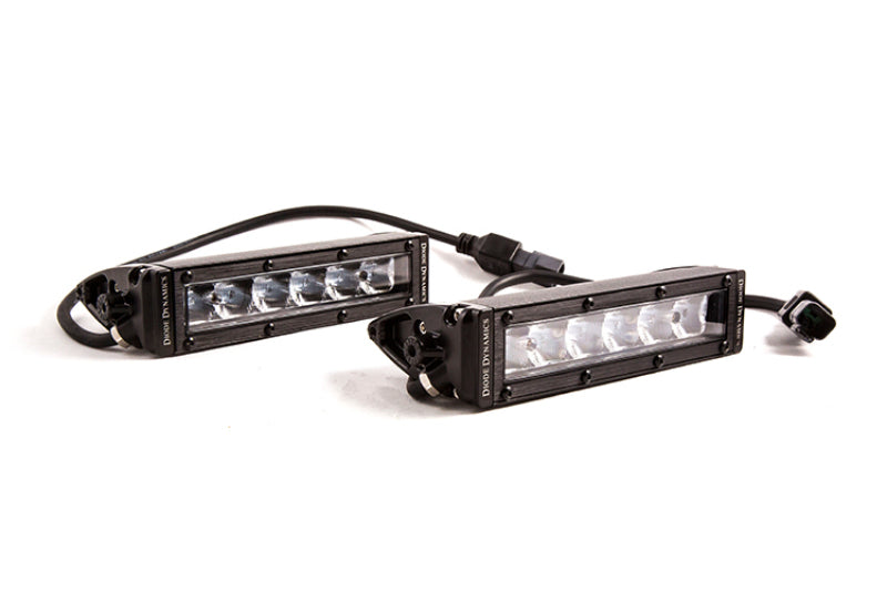 Diode Dynamics 6 In LED Light Bar Single Row Straight SS6 - White Wide Light Bar (Pair)