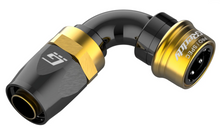 Load image into Gallery viewer, GReddy PRO/SPEC - 90 Degree AN16 Quick-Release Swivel Hose End(s) - Black / Gold anodized