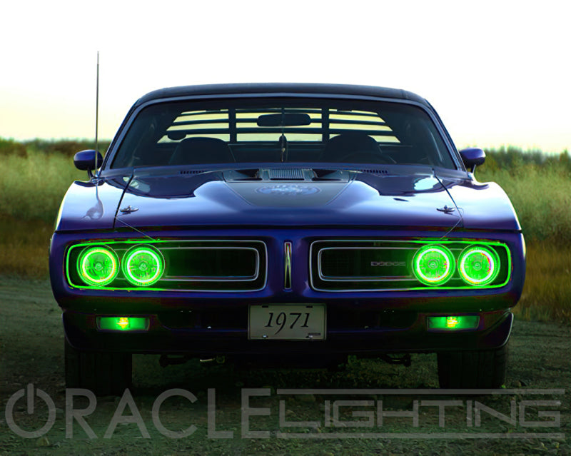 Oracle Pre-Installed Lights 5.75 IN. Sealed Beam - Green Halo NO RETURNS