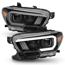 Load image into Gallery viewer, ANZO 2016-2017 Toyota Tacoma Projector Headlights w/ Plank Style Switchback Black w/ Amber w/ DRL