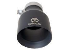 Load image into Gallery viewer, aFe Takeda Universal Exhaust Tip 3 IN Inlet x 5 IN Outlet x 9 IN L- Black