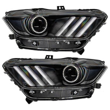 Load image into Gallery viewer, Oracle 15-17 Ford Mustang Dynamic RGB+A Pre-Assembled Headlights - Black Edition - NO RETURNS