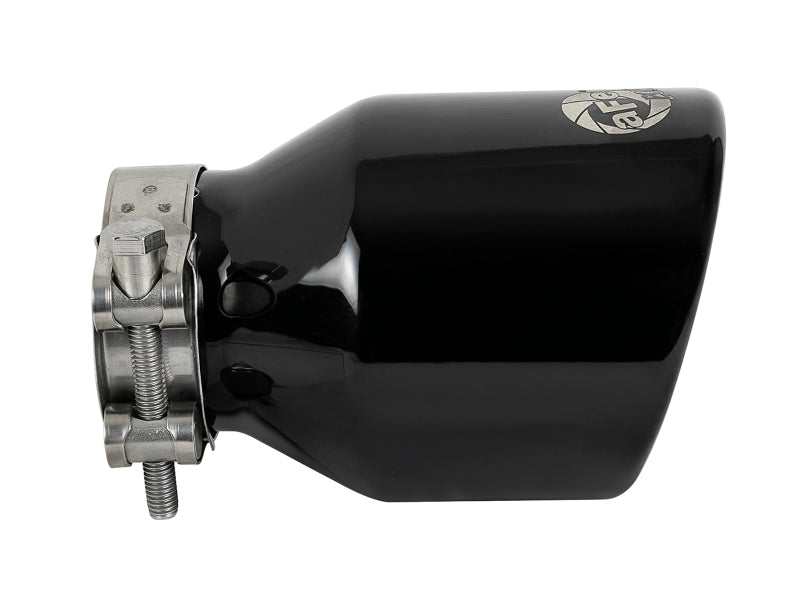 aFe MACH Force-Xp 409 SS Clamp-On Exhaust Tip 2.5in. Inlet / 4in. Outlet / 6in. L - Black