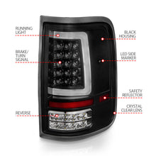 Load image into Gallery viewer, ANZO 2004-2006 Ford F-150 LED Tail Lights w/ Light Bar Black Housing Clear Lens